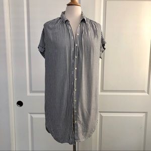 Striped button down shirt dress by Madewell